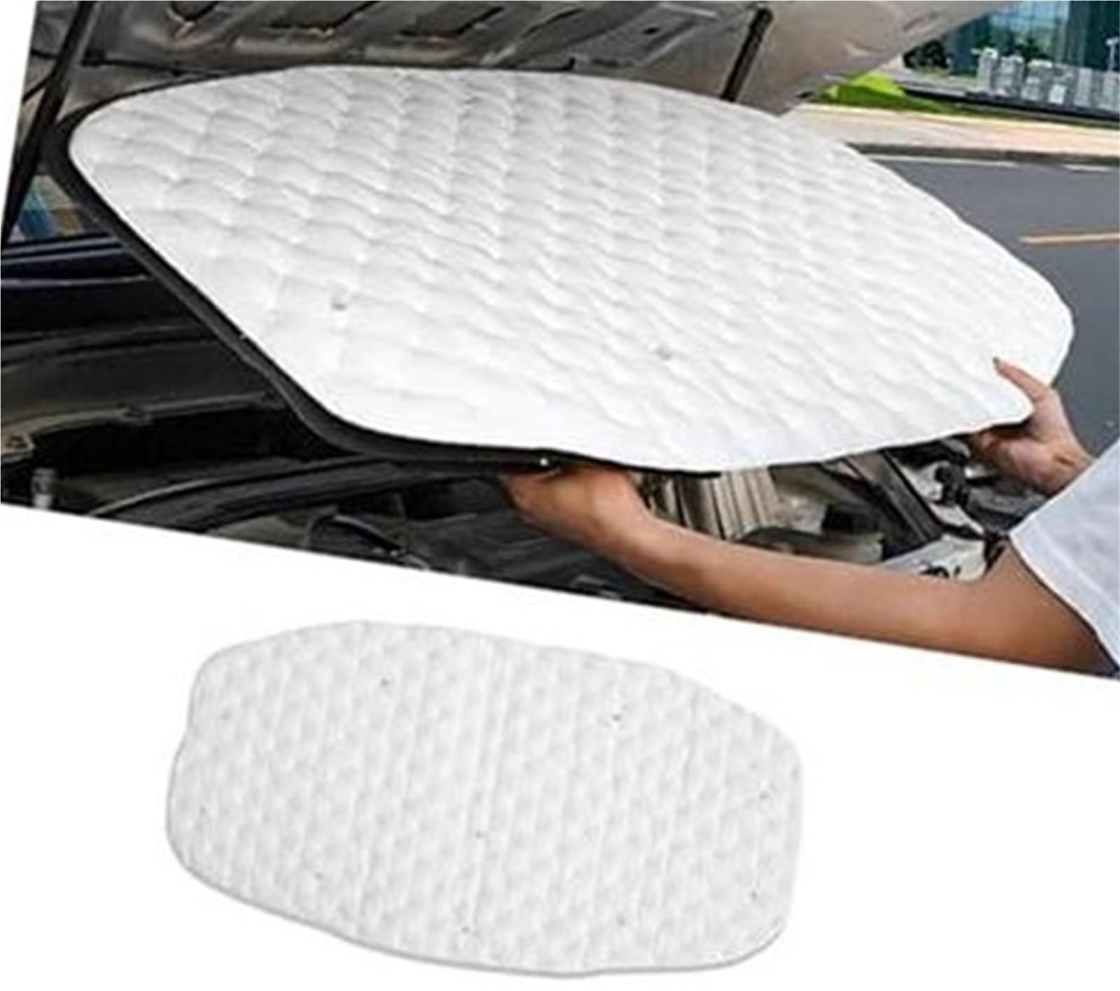 WUPEDI Schalldämmender Schaumstoff for die Motorhaube, geschlossenzelliger Schaumstoff, for Ford, for Explorer, 2020 2021 2022 2023 Motor-Hitzeschutzmatte(Black 2020-2022) von WUPEDI