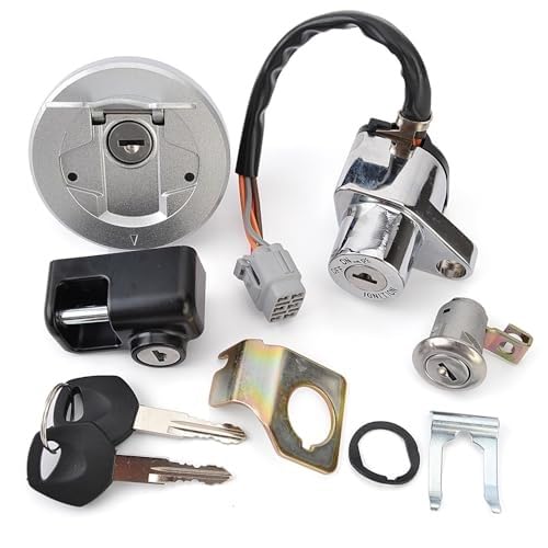 WUPEDI Tankdeckel for Sitz, Zündschalter-Startschloss-Schlüsselsatz, for Intruder M1800R Boulevard M109R 37000-50810 37000-48Y10 37000-48861 37100-48850 37000-49860 37000-48880 Motorrad-Zündschalter von WUPEDI