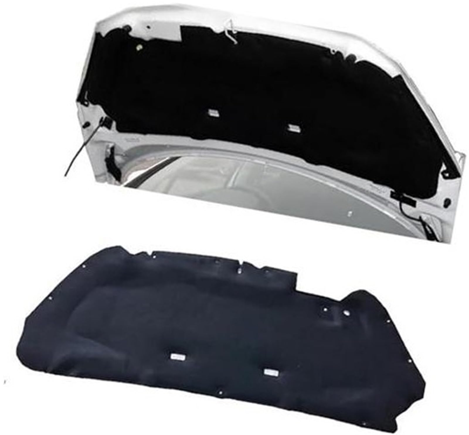 WUPEDI Wärme-Schallmatte, Isolierungswattepad, for Peugeot, 308 T8 T9 2012 2013 2014 2015 2016 2017 2018 2019 2020 Motor-Hitzeschutzmatte(Black T8 2012-2015) von WUPEDI