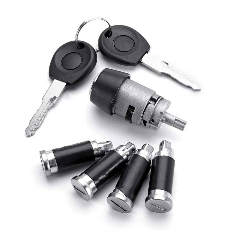 WUPEDI Zündschloss und Türschlosszylinder-Set, 2 Schlüssel, for VW, Caravelle T4 1990–2003 Transporter von WUPEDI
