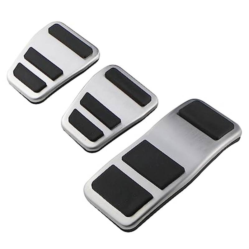 WUPEDI for Ford, for Fiesta, MK7 2007-2012 Edelstahl Auto Pedal Pads Abdeckung MT at Fußpedal Abdeckung Autopedalabdeckung(Black MT) von WUPEDI