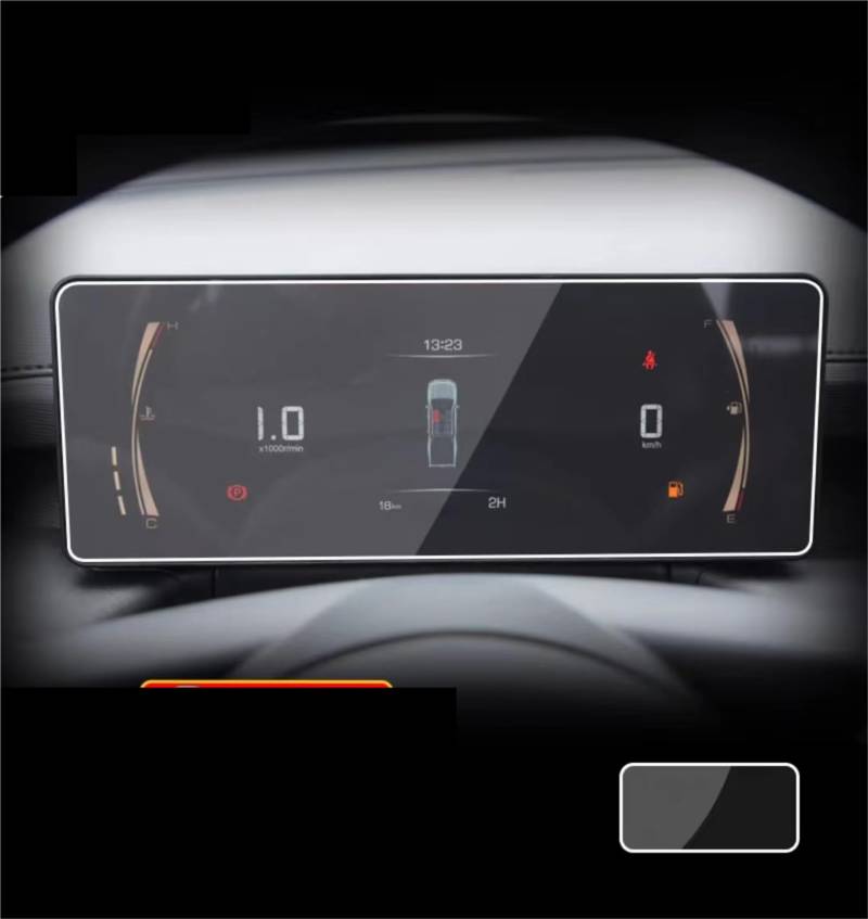 WUPEDI for GWM, for POER, Kingkong 2022 2023 Auto LCD Touchscreen Navigation GPS und Armaturenbrett Schutz Zubehör Gehärteter Glasfilm Auto Displayschutzfolie(Dashboard) von WUPEDI