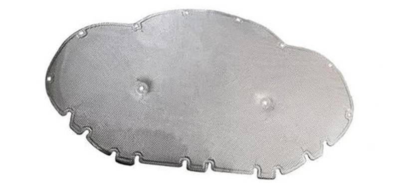 WUPEDI for Skoda, for Octavia, for PRO 2021 Frontmotor Wärme Schalldämmung Wattepad Schalldichte Mattenabdeckung Motor-Hitzeschutzmatte(Black Style 2) von WUPEDI