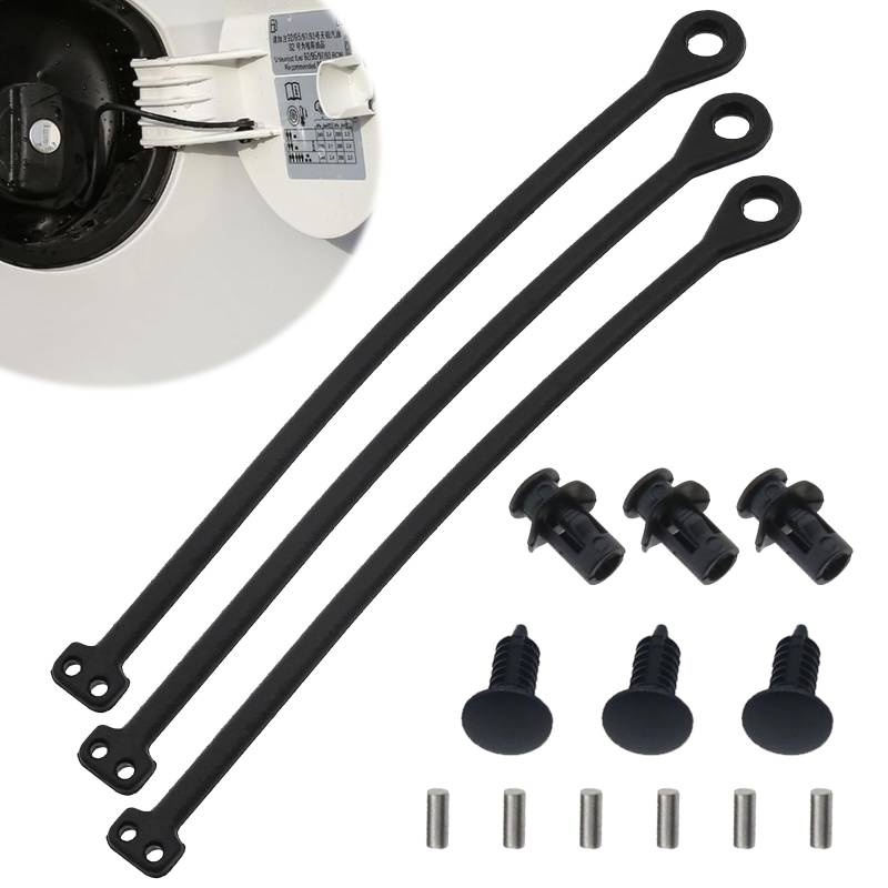 3 Sätze Tankdeckel Halteband, Leitung, Linie, Gummiband, Auto-Tankdeckel aus Gummi, Kraftstofftankdeckel Kompatibel mit VW Bora Audi Passat von WUSANNA