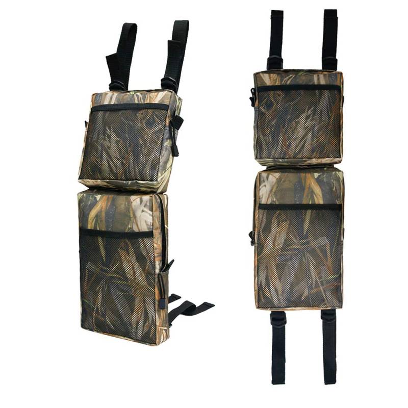 WUUDWALK 2 Stück ATV Tank Satteltaschen Universal Motocross Front Fender Taschen 2 x 600D Oxford ATV Cargo Storage Jagd Tasche für ATV Dirt Bike Motorräder, Camouflage von WUUDWALK