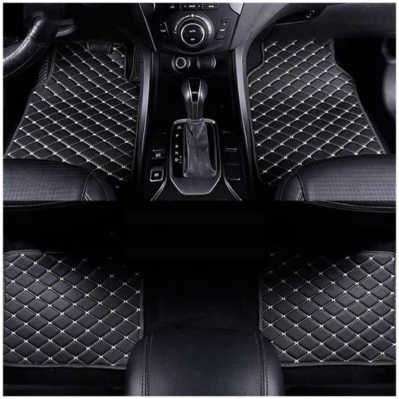 4 Stück Auto Leder Fussmatten Sets, für Mitsubishi Outlander PHEV 2016-2019 Auto Anti-Rutsch Fußmatten wasserdichte den Autoinnenraum Zubehör,A von WUURAA
