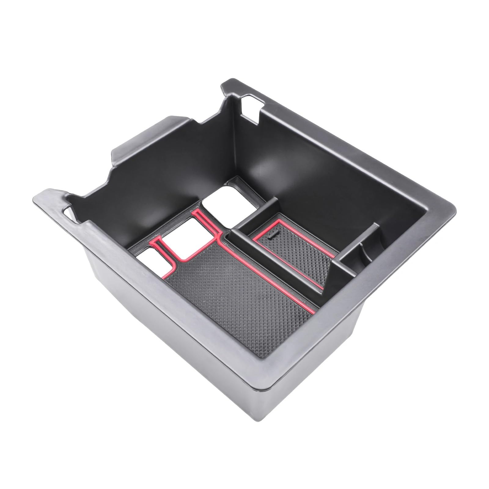 WUYDKEL Armlehne Aufbewahrungsbox Kompatibel Mit Mazda Für CX-5 2017 2018 2019 2020 2021 2022 2023 Auto-Mittelkonsolen-Organizer Armlehnen-Einsatztablett Aufbewahrungszubehör(Red Line) von WUYDKEL