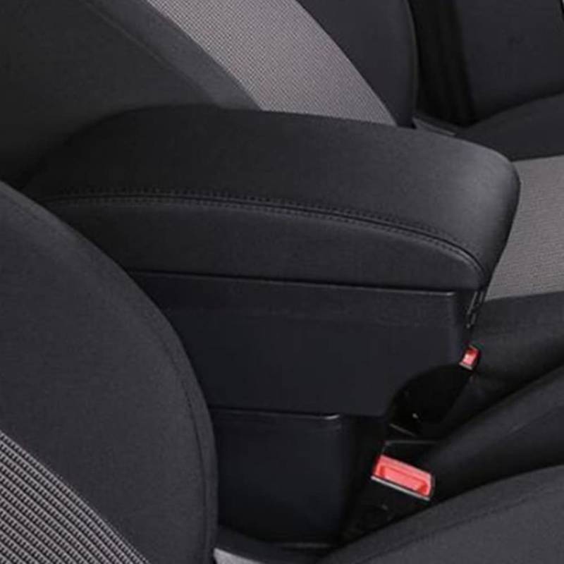 WUYDKEL Auto Armlehnenbox Kompatibel Mit FIAT 500 2011–2018 2019 2020 2021. Spezielle Doppellagige Armlehnen-Aufbewahrungsbox. Armlehnen-Mittelbehälter(Black line) von WUYDKEL