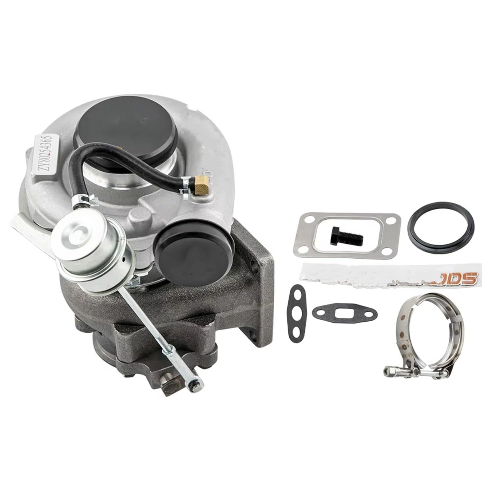 WUYDKEL Auto Turbolader Kompatibel Mit 1,5 L Bis 2,5 L, Jedem 4/6-Zylinder-Motor, T3 T4, 4 Für Bolzen, Flansch, Schwimmendes Lager, Externes Wastegate, GT30 T04E-Turbinen-Turbolader von WUYDKEL