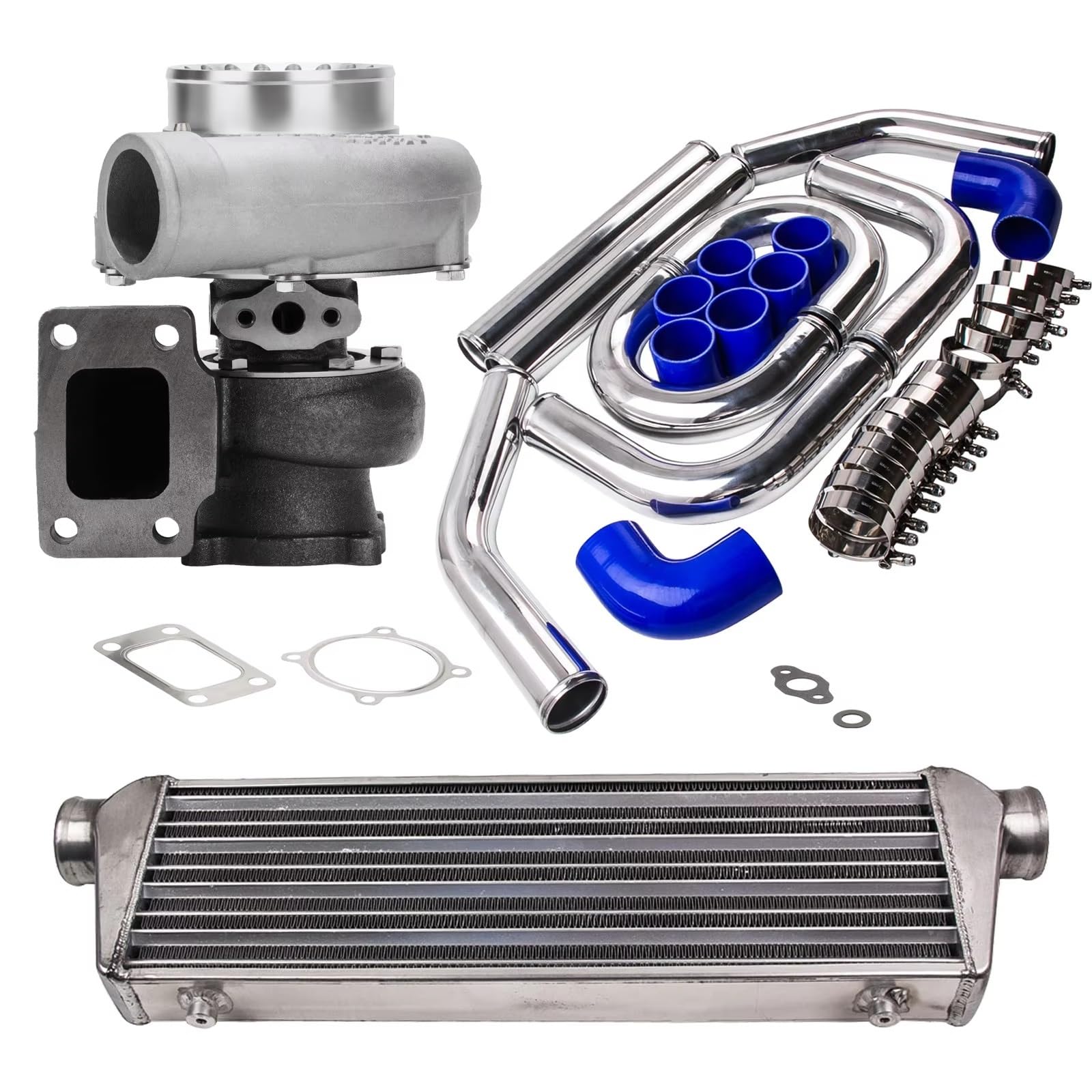 WUYDKEL Auto Turbolader Kompatibel Mit Allen 4/6-Zylinder- Und 2,5- Bis 6,0-Liter-Motoren Für Bis Zu 600 PS. GT3582 Universal-Turbolader-Ladeluftkühler-Rohrleitungssätze WUYDKEL Auto Turbolader Kompatibel Mit Allen 4/6-Zylinder- Und 2,5- Bis 6,0-Liter-Motoren Für Bis Zu 600 PS. GT3582 Universal-Turbolader-Ladeluftkühler-Rohrleitungssätze von WUYDKEL