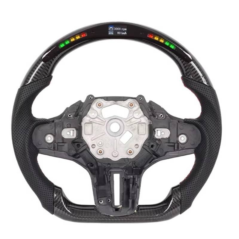 WUYDKEL Lenkrad Auto Kompatibel Mit 6er-Serie Für G32/G33 Für F90 M5 G01 X3 F97 X3M 2018 2019 2020 2021 2022 Für G11/G12 M2 M3 Beheiztes Sportlenkrad Autoteile(Size 4) von WUYDKEL