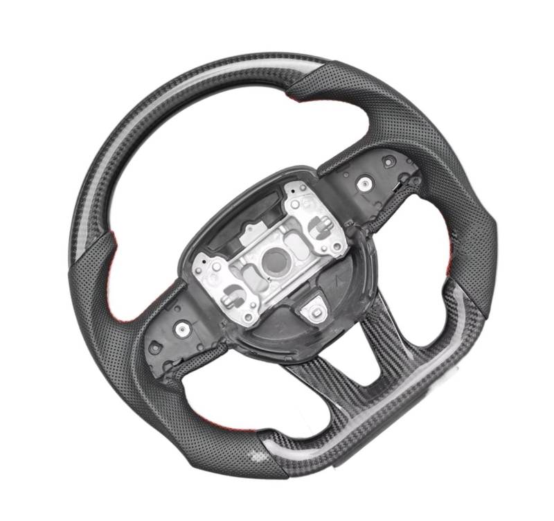 WUYDKEL Lenkrad Auto Kompatibel Mit Dodge Für Challenger Für Charger 2015 2016 2017 2018 2019 2020 2021 2022 2023 2024 Carbonfaser-Sportlenkrad Autoteile(Size 1) von WUYDKEL