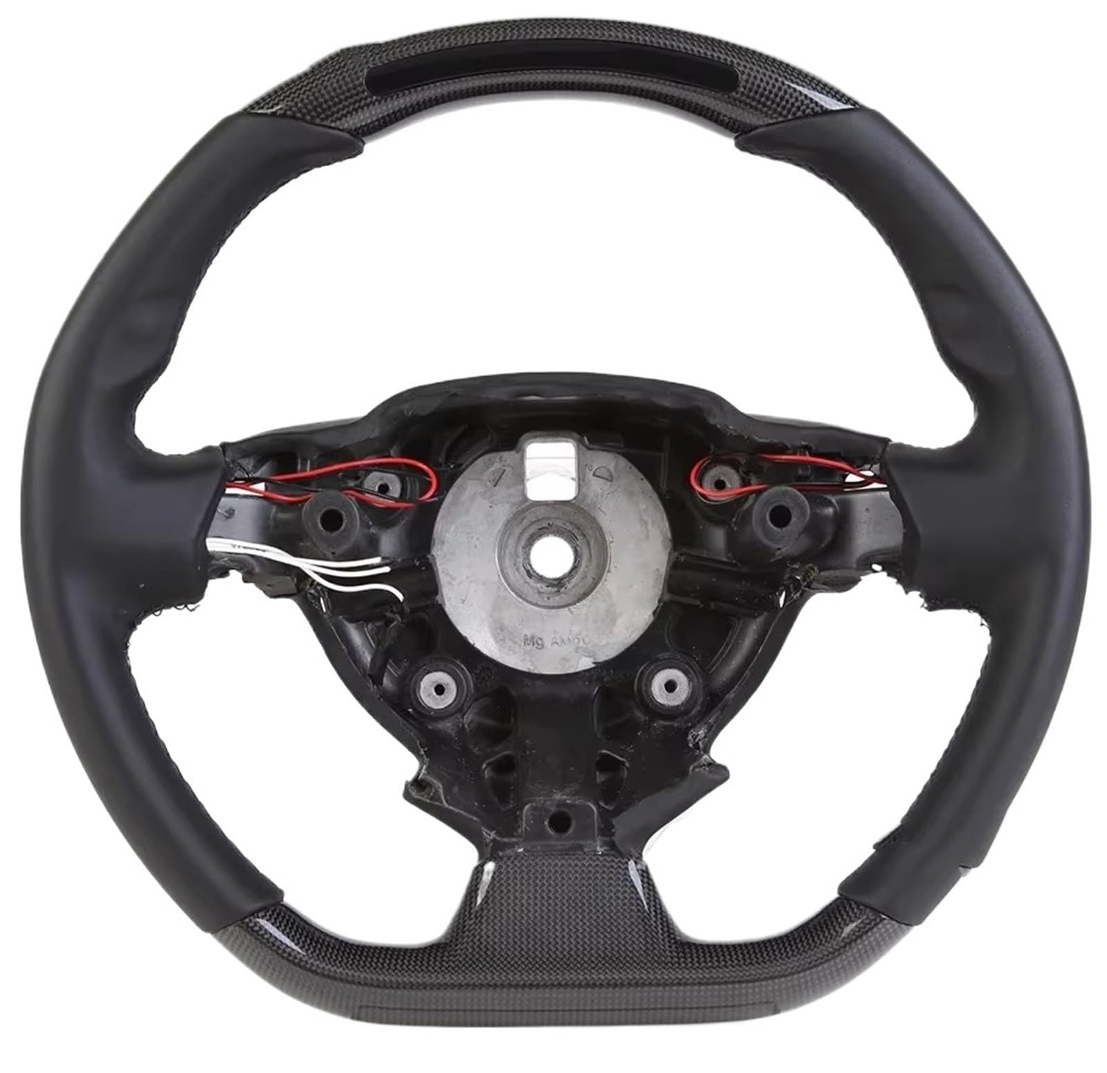 WUYDKEL Lenkrad Auto Kompatibel Mit Ferrari 458 488 F12 LCD-Lenkrad Aus Kohlefaser, Rennsport-Lenkrad, Auto-Innenausstattung(Black) von WUYDKEL