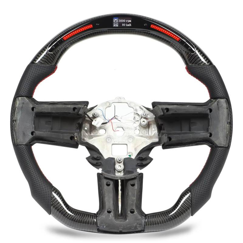 WUYDKEL Lenkrad Auto Kompatibel Mit Ford Für Mustang 2010 2011 2012 2013 2014 Schaltlichter Display Carbon Fiber Lenkrad Montage Ersatzteile von WUYDKEL