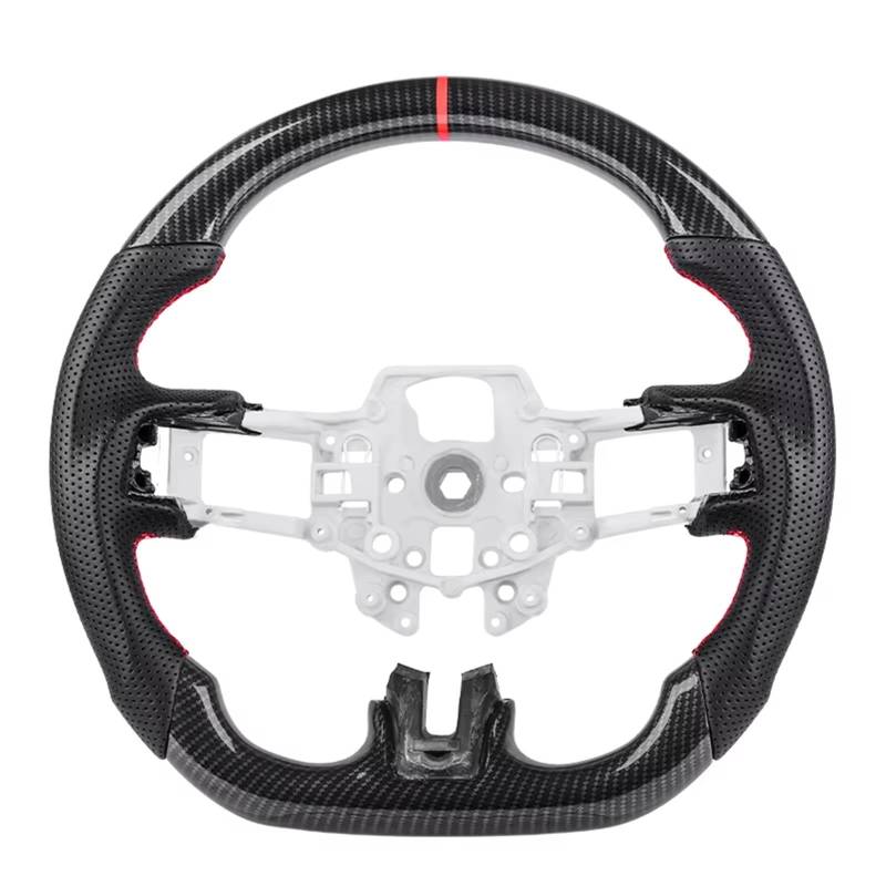 WUYDKEL Lenkrad Auto Kompatibel Mit Ford Für Mustang 2015 2016 2017 Hydro-Dip-Carbonfaser-Lenkrad Rennrad Lenkradbaugruppe Autozubehör von WUYDKEL