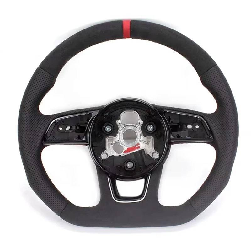 WUYDKEL Lenkrad Auto Kompatibel Mit Für B9 A3 A5 RS3 RS4 RS5 S3 S4 S5 2018 2019 2020 2021 2022 Carbonfaser-Lenkrad, Individuelles Autozubehör(with Hole) von WUYDKEL