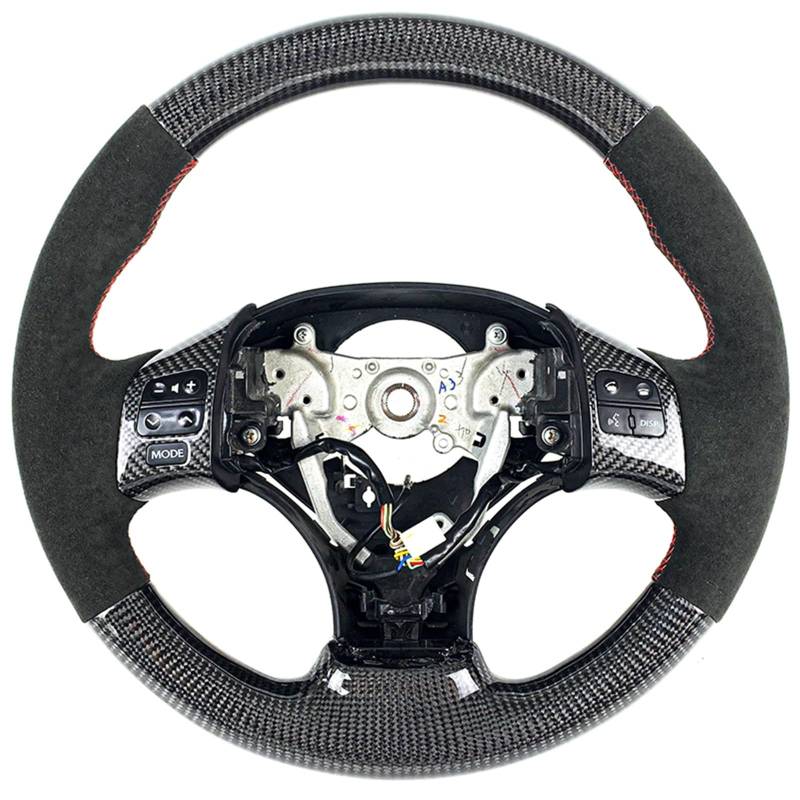 WUYDKEL Lenkrad Auto Kompatibel Mit Lexus Für ISF Für IS300 IS250 IS350 IS350C IS300C 2006 2007 2008 2009 2010 Carbonfaser-Autolenkrad-Lichtanzeige Mit Tasten(Size 7) von WUYDKEL