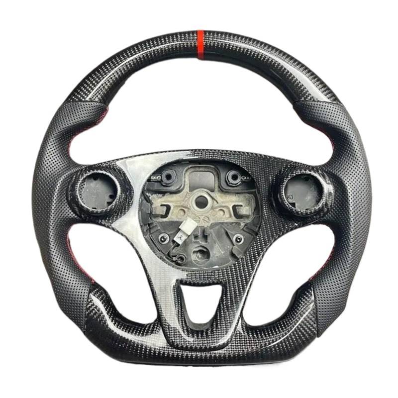 WUYDKEL Lenkrad Auto Kompatibel Mit Smart Für Forfour Für Fortwo 2019 2020 2016 2017 2018 Cuatomized Carbon Fiber Sport Lenkrad Innenteile(Style 1) von WUYDKEL