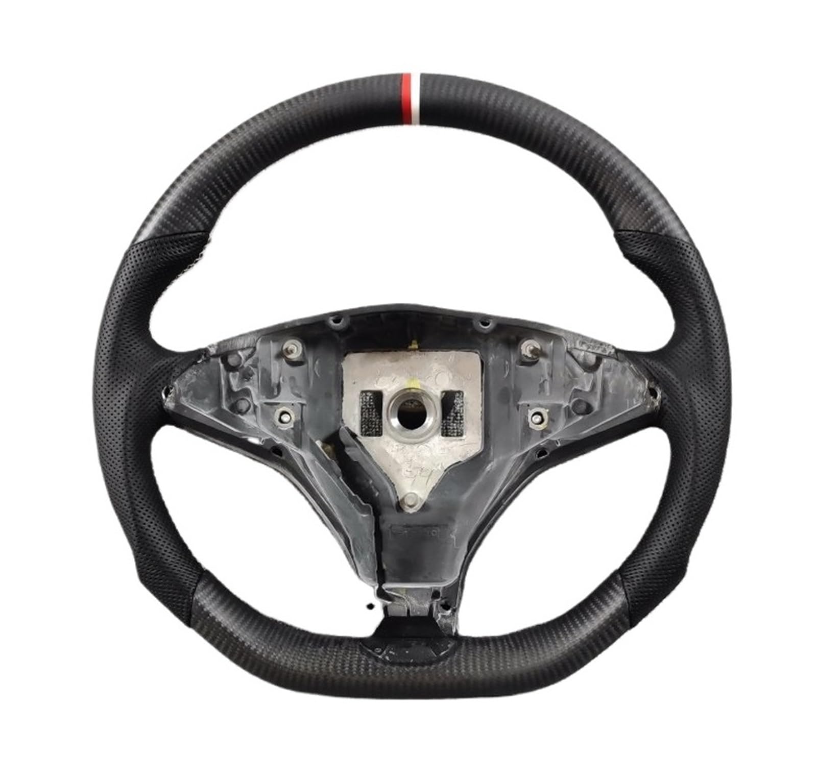 WUYDKEL Lenkrad Auto Kompatibel Mit Tesla Für Model S Für Model X 2017 2018 2019 2020 2021 Carbonfaser-Lenkrad Ohne Heizung, Anpassbares Autozubehör(Style 2) von WUYDKEL