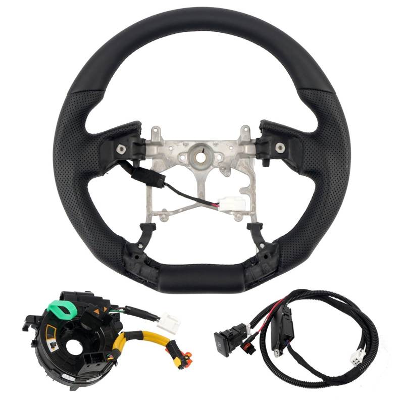 WUYDKEL Lenkrad Auto Kompatibel Mit Toyota Für 4Runner 2010–2014 2015 2016 2017 2018 2019 2020 2021 2022 2023 Für Tundra 2014–2021 Auto-Lenkrad Individuell Angepasst(Black,with Heated) von WUYDKEL