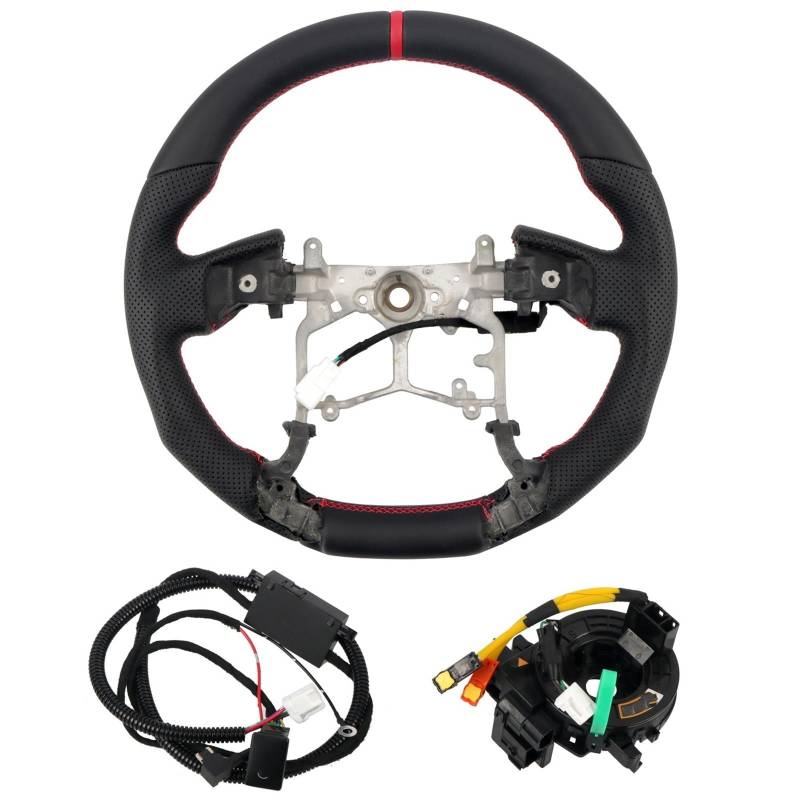 WUYDKEL Lenkrad Auto Kompatibel Mit Toyota Für 4Runner 2010–2014 2015 2016 2017 2018 2019 2020 2021 2022 2023 Für Tundra 2014–2021 Auto-Lenkrad Individuell Angepasst(Red,with Heated) von WUYDKEL