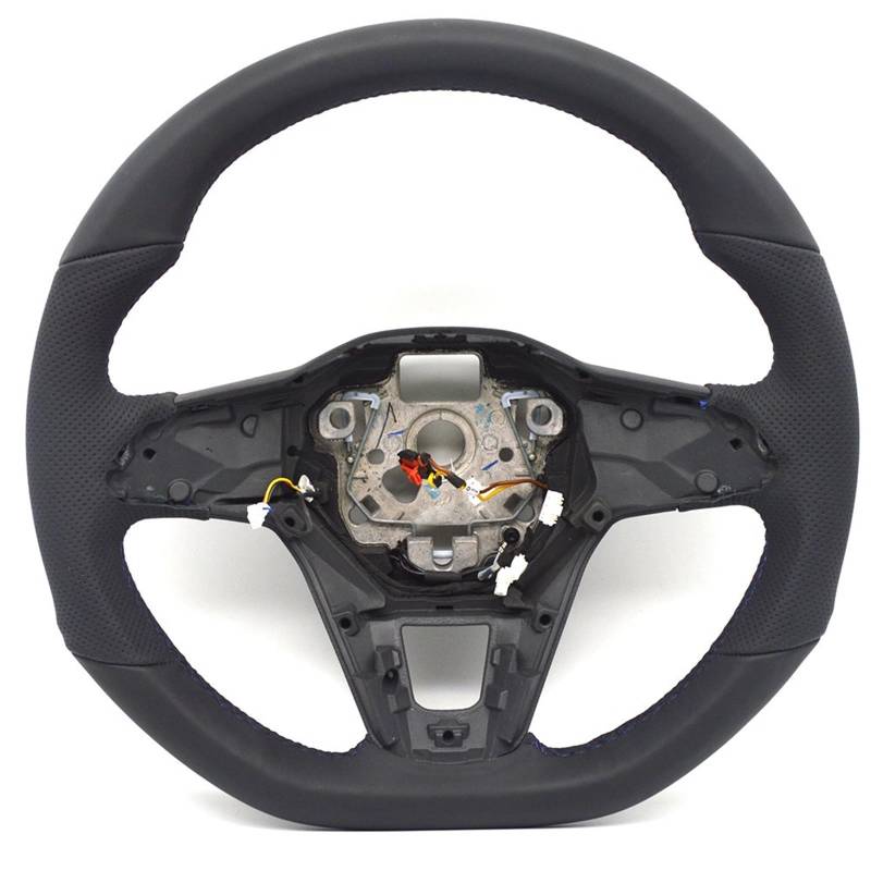 WUYDKEL Lenkrad Auto Kompatibel Mit VW Für EVO Für Platform Für Golf 8 Für Golf MK8 2020 Halbperforiertes Lenkrad Mit Beheizten Paddeln Autozubehör(Blue) von WUYDKEL
