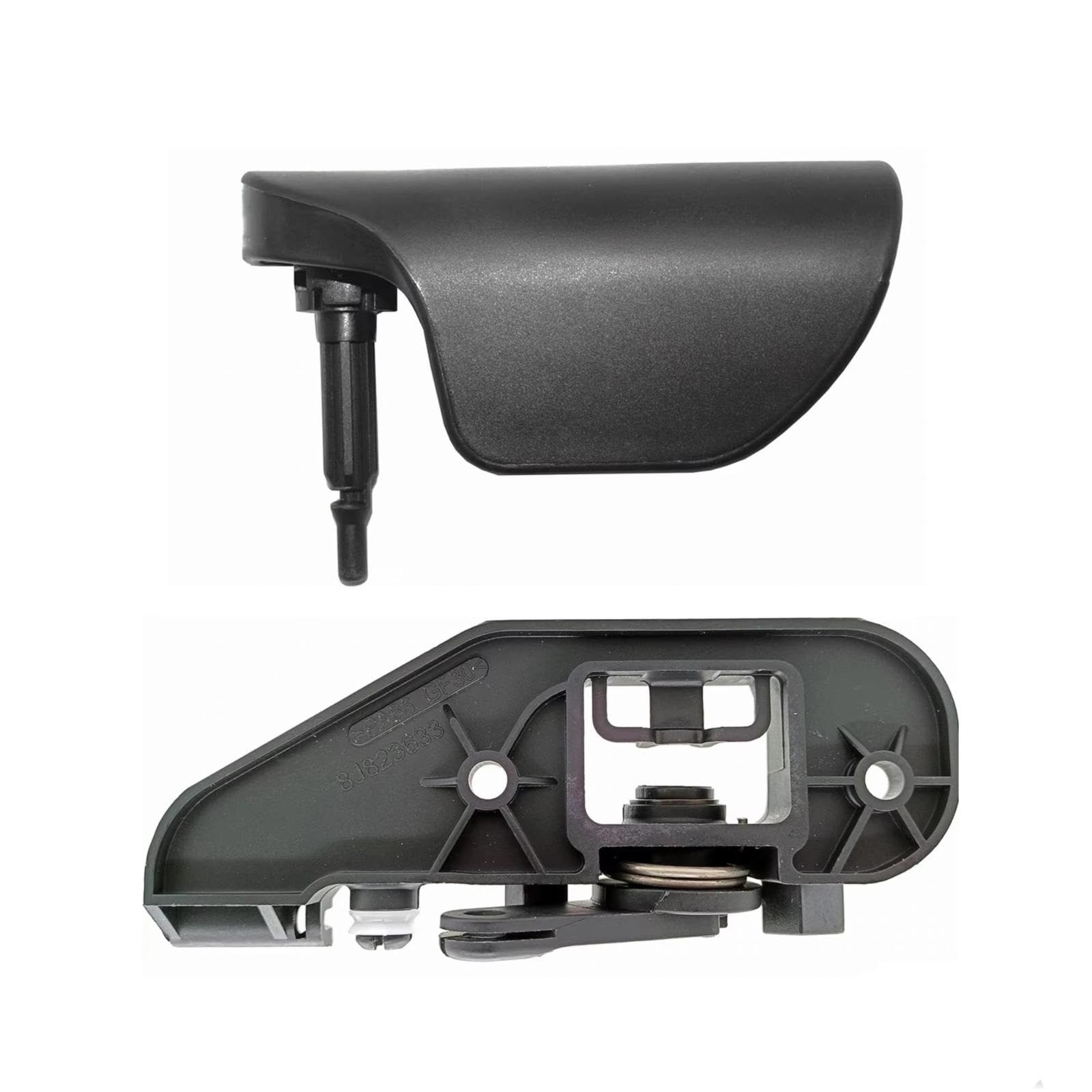 WUYDKEL Motorhaube Griff Kompatibel Mit TT Für MK2 8J 2007 2008 2009 2010 2011 2012 2013 2014 8J2823533C LHD-Motorhaubenentriegelungsgriffabdeckung Und Entriegelungshalterungssätze(1 Set) von WUYDKEL