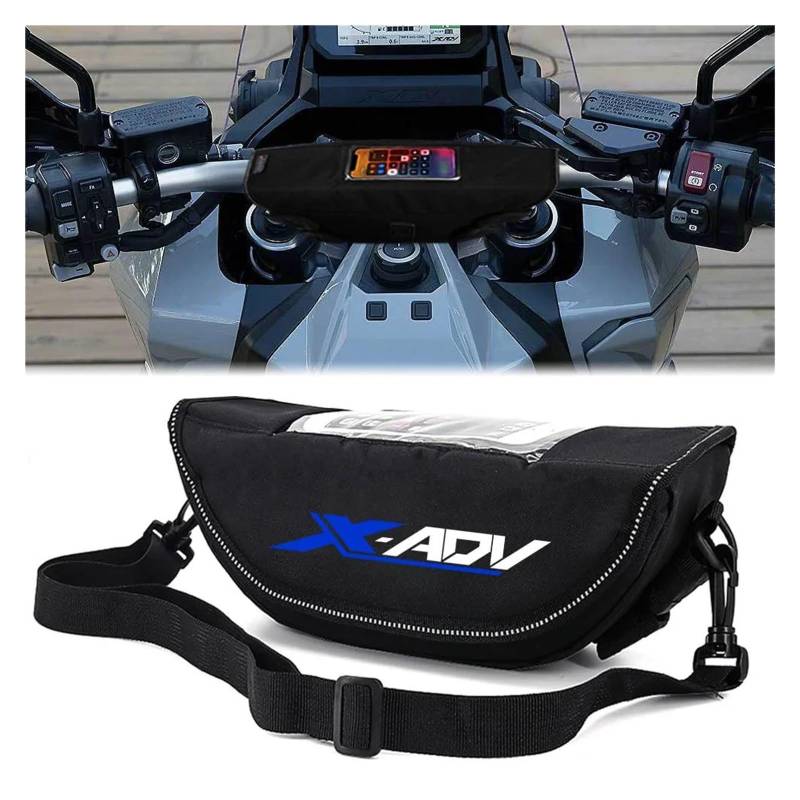 WUYUEY Motorrad Tasche Für HON&DA X-ADV x-ADV 750 150 125 150 350 Motorrad Lenker Aufbewahrungstasche Lenkertasche (Farbe : Logo 3) von WUYUEY