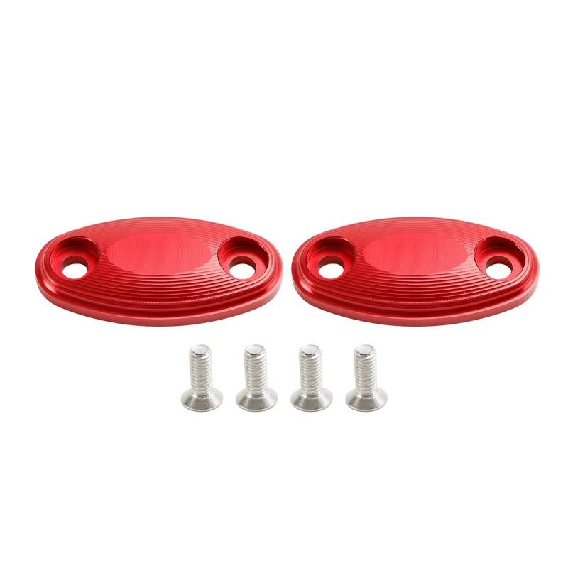 WUYUEY Motorradspiegel Lochabdeckung Für HON&DA CBR650R CBR 650R 2019 Motorrad Spiegelloch Dekorative Abdeckung Rückspiegelbasis(rot) von WUYUEY