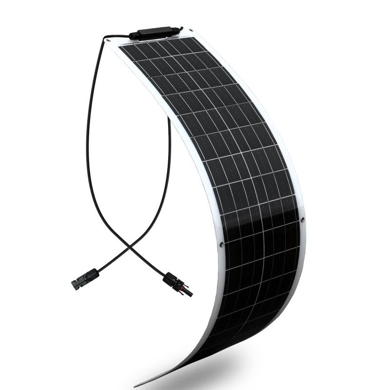 WUZECK 50W Flexibles Solar Panel Monokristallines Solarpanel 18V Solarmodul für 12V Batterien, Photovoltaik Panel Pv Modul für Flachdach Ziegeldach Balkon von WUZECK