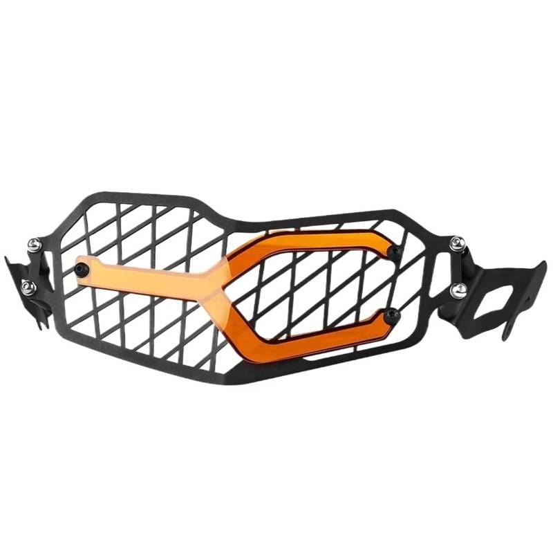 Motorrad Netz Grill Abdeckung Motorrad-Scheinwerferschutz-Grill-Maskenabdeckung Moto-Scheinwerferschutz-Kopf-Licht-Lampen-Kühlergrill-Abdeckungsschutz Für F900GS Adventure ADV 2024 2025 2026(Orange) von WWHUMM