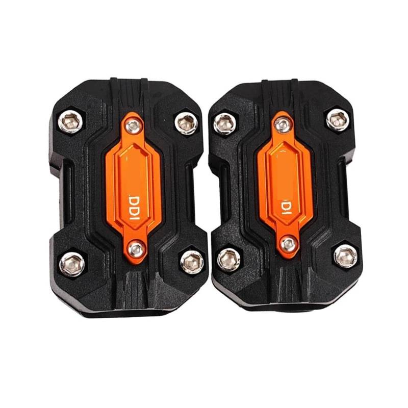 Motorradstoßstange dekorative Blöcke Motorrad-Stoßfänger-Dekorblöcke Motorschutz Stoßfänger-Crash-Bar Für Tr&iumph Für Tiger 800 900 850 GT Rally Explorer Tiger 1200 XCA 1050i Street Triple(Orange) von WWHUMM