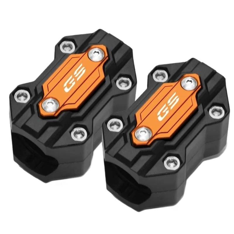 Stoßstangen Blockschutz Für R1250GS ADV R1200GS LC ADV F750GS F650GS F850GS G310GS G310R Motorschutz Stoßstangenschutz Zubehör Motorrad Stoßstange Dekorative Blöcke Schutzstoßstangenblock(Orange) von WWHUMM