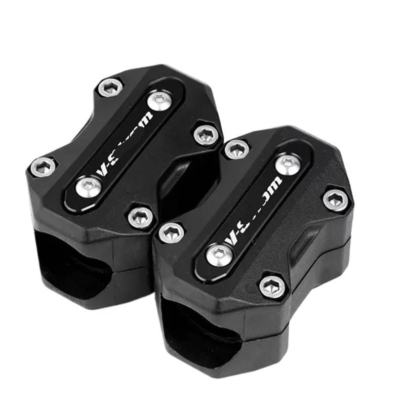 WWHUMM Motorrad-Stoßstangenblöcke Motorrad Stoßfängerblock Crash Bars Motor Stoßfänger Schutzblock Für Suzuki Für Vstrom 650 V-Strom 1050 Xt DL650 DL1000 Dl250 Motorrad Stoßstangen Blöcke(Black) von WWHUMM