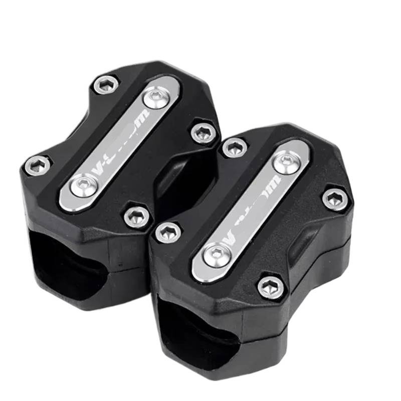 WWHUMM Motorrad-Stoßstangenblöcke Motorrad Stoßfängerblock Crash Bars Motor Stoßfänger Schutzblock Für Suzuki Für Vstrom 650 V-Strom 1050 Xt DL650 DL1000 Dl250 Motorrad Stoßstangen Blöcke(Silver) von WWHUMM