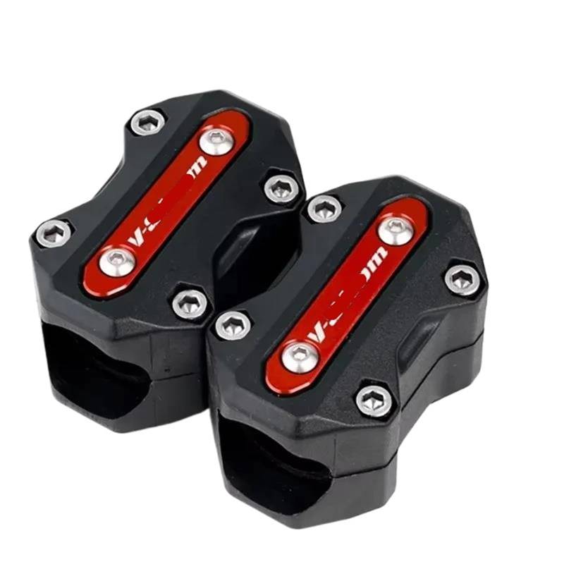 WWHUMM Motorrad-Stoßstangenblöcke Motorrad Stoßfängerblock Crash Bars Motor Stoßfänger Schutzblock Für Suzuki Für Vstrom 650 V-Strom 1050 Xt DL650 DL1000 Dl250 Motorrad Stoßstangen Blöcke(Red) von WWHUMM