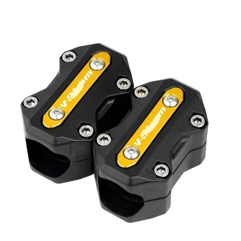 WWHUMM Motorrad-Stoßstangenblöcke Motorrad Stoßfängerblock Crash Bars Motor Stoßfänger Schutzblock Für Suzuki Für Vstrom 650 V-Strom 1050 Xt DL650 DL1000 Dl250 Motorrad Stoßstangen Blöcke(Yellow) von WWHUMM