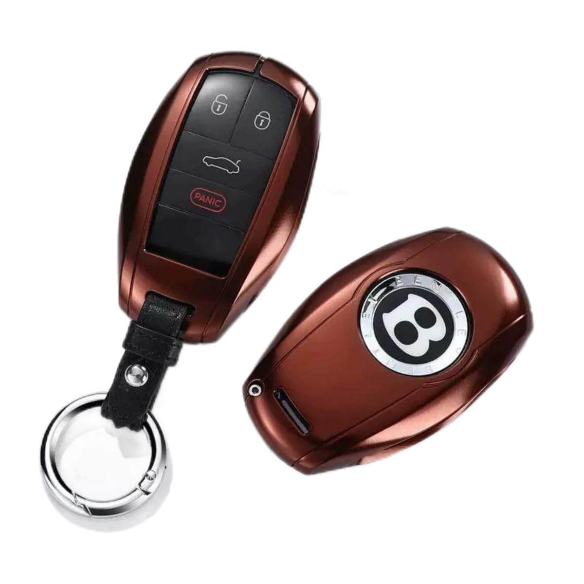 WXFMZCDK Auto-Schlüsselanhänger für Bentley Bentayga Continental GT 2018, kreativer minimalistischer Schlüsselring, Aluminium-Legierung von WXFMZCDK