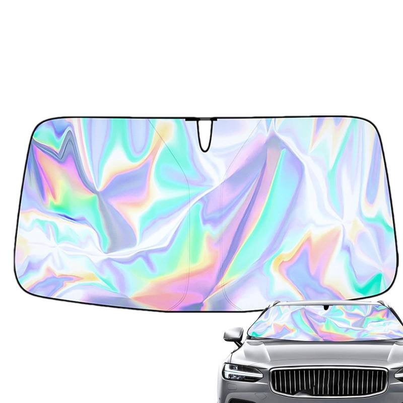 Auto Windschutzscheibe Sonnenblende, für BMW i3 2014-2022 UV-Schutz Auto-Sonnenblende Faltbarer Tragbarer Sonnenschutz Frontscheibenabdeckung,L von WXGWWKZY