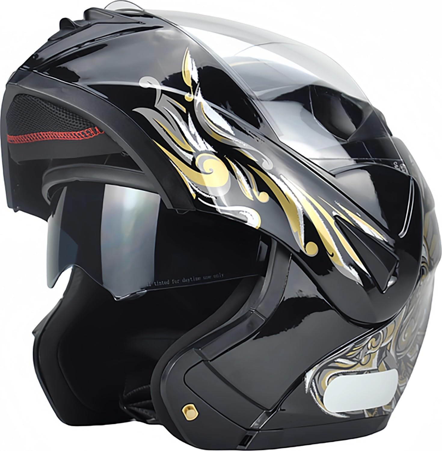 Motorradhelm Flip Up Modular Helmet Klapphelm mit Doppelvisier ECE Geprüft Integralhelm mit Sonnenvisier Mopedhelm für Erwachsene Herren Damen A,XL=58-60cm Motorradhelm Flip Up Modular Helmet Klapphelm mit Doppelvisier ECE Geprüft Integralhelm mit Sonnenvisier Mopedhelm für Erwachsene Herren Damen A,XL=58-60cm von WXHJM