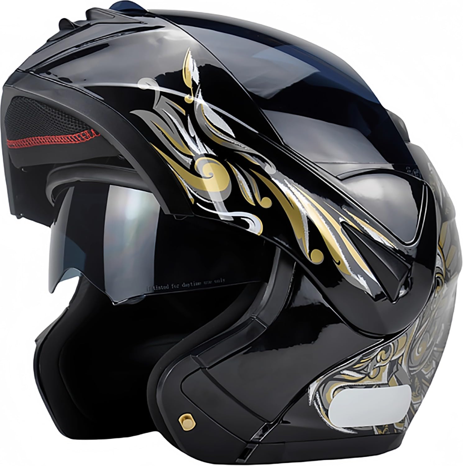 Motorradhelm Flip Up Modular Helmet Klapphelm mit Doppelvisier ECE Geprüft Integralhelm mit Sonnenvisier Mopedhelm für Erwachsene Herren Damen B,L=56-57cm Motorradhelm Flip Up Modular Helmet Klapphelm mit Doppelvisier ECE Geprüft Integralhelm mit Sonnenvisier Mopedhelm für Erwachsene Herren Damen B,L=56-57cm von WXHJM