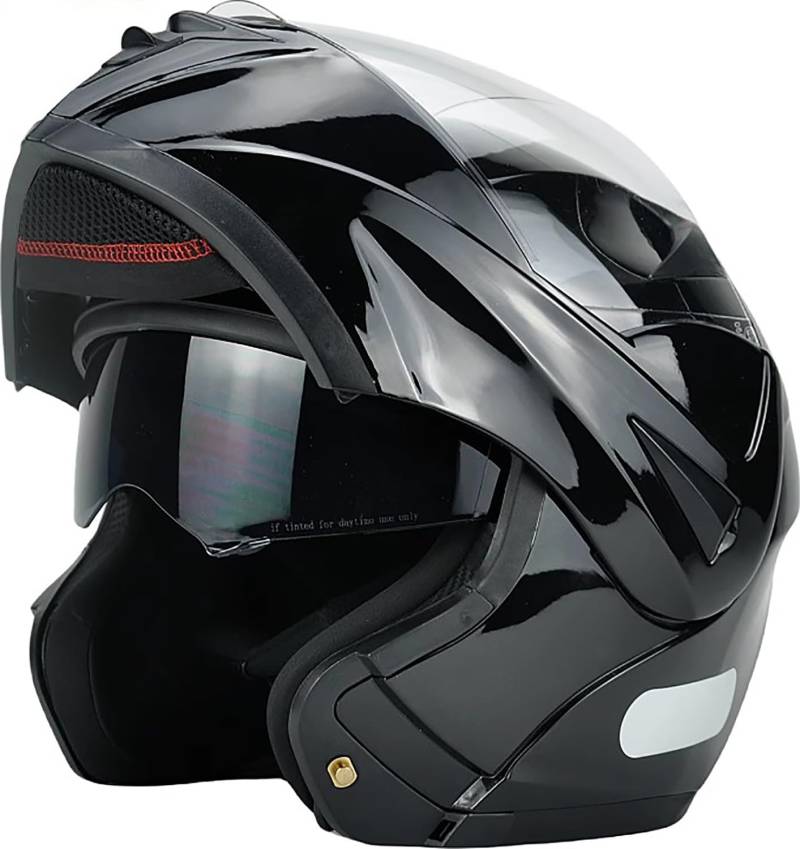 Motorradhelm Flip Up Modular Helmet Klapphelm mit Doppelvisier ECE Geprüft Integralhelm mit Sonnenvisier Mopedhelm für Erwachsene Herren Damen C,L=56-57cm von WXHJM