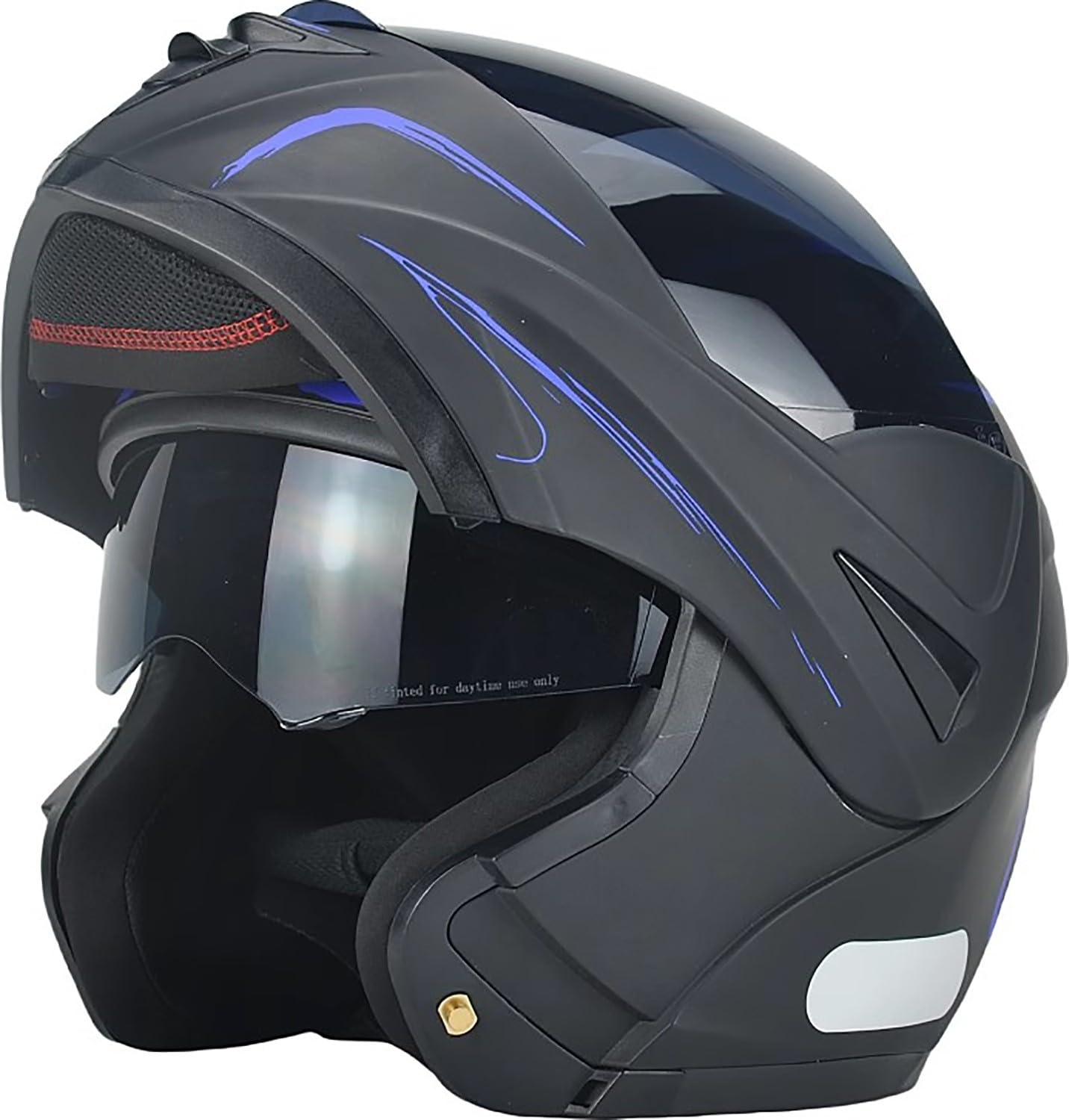 Motorradhelm Flip Up Modular Helmet Klapphelm mit Doppelvisier ECE Geprüft Integralhelm mit Sonnenvisier Mopedhelm für Erwachsene Herren Damen P,L=56-57cm Motorradhelm Flip Up Modular Helmet Klapphelm mit Doppelvisier ECE Geprüft Integralhelm mit Sonnenvisier Mopedhelm für Erwachsene Herren Damen P,L=56-57cm von WXHJM
