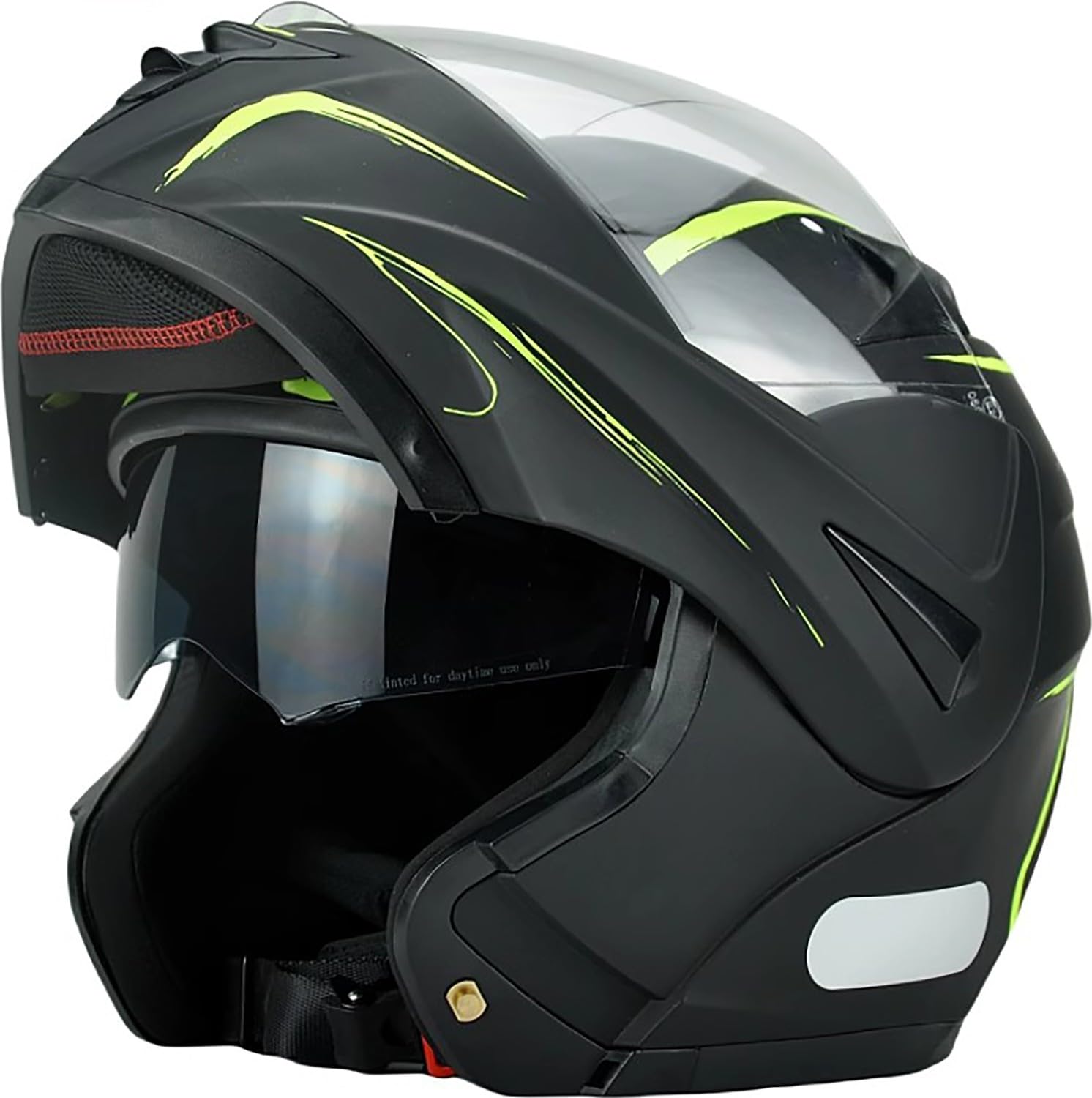 Motorradhelm Flip Up Modular Helmet Klapphelm mit Doppelvisier ECE Geprüft Integralhelm mit Sonnenvisier Mopedhelm für Erwachsene Herren Damen Q,L=56-57cm Motorradhelm Flip Up Modular Helmet Klapphelm mit Doppelvisier ECE Geprüft Integralhelm mit Sonnenvisier Mopedhelm für Erwachsene Herren Damen Q,L=56-57cm von WXHJM