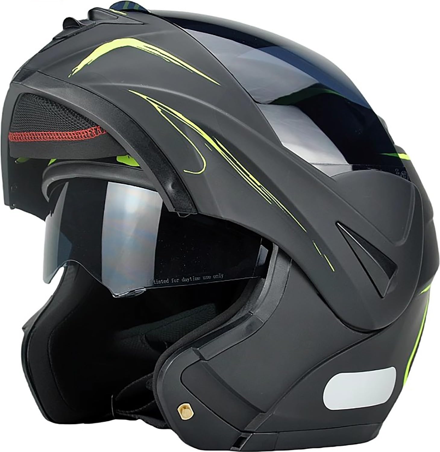 Motorradhelm Flip Up Modular Helmet Klapphelm mit Doppelvisier ECE Geprüft Integralhelm mit Sonnenvisier Mopedhelm für Erwachsene Herren Damen R,L=56-57cm Motorradhelm Flip Up Modular Helmet Klapphelm mit Doppelvisier ECE Geprüft Integralhelm mit Sonnenvisier Mopedhelm für Erwachsene Herren Damen R,L=56-57cm von WXHJM