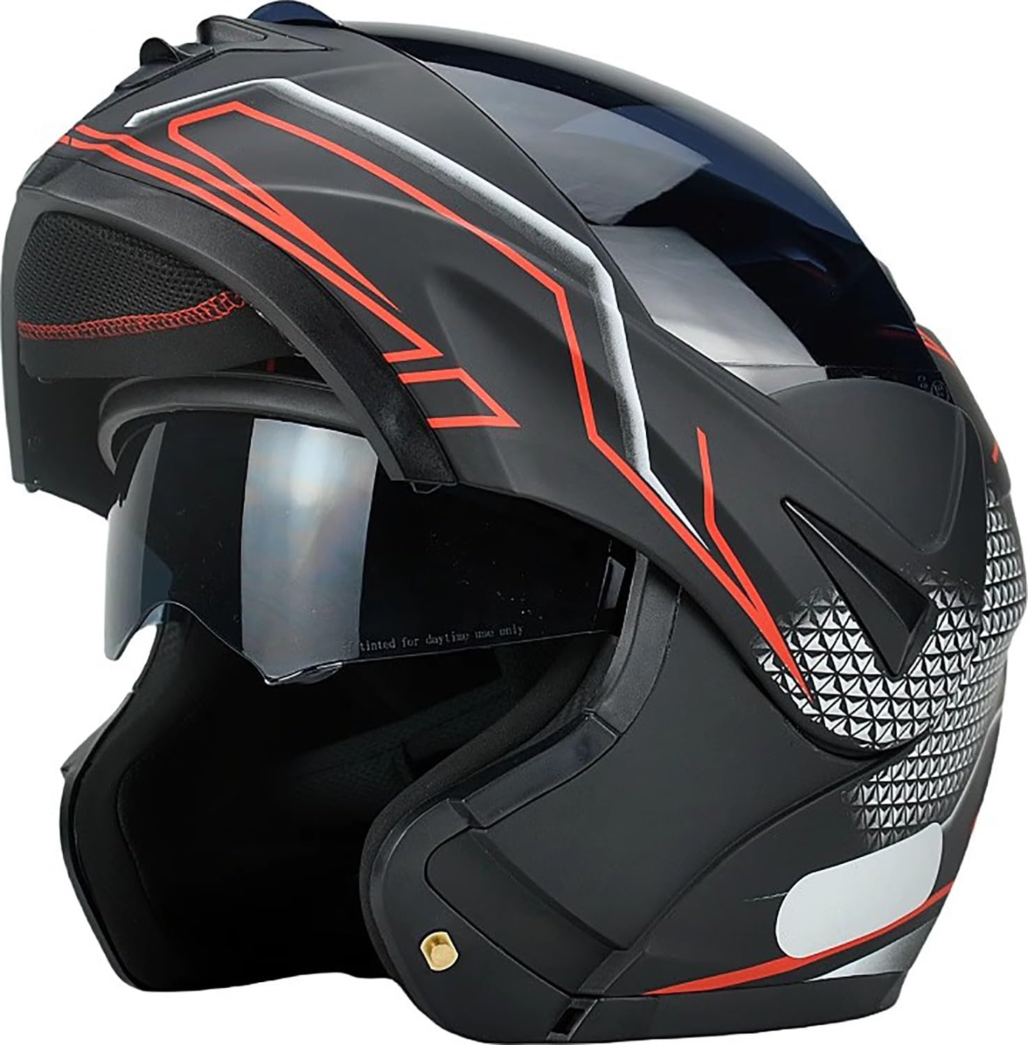 Motorradhelm Flip Up Modular Helmet Klapphelm mit Doppelvisier ECE Geprüft Integralhelm mit Sonnenvisier Mopedhelm für Erwachsene Herren Damen T,M=54-55cm Motorradhelm Flip Up Modular Helmet Klapphelm mit Doppelvisier ECE Geprüft Integralhelm mit Sonnenvisier Mopedhelm für Erwachsene Herren Damen T,M=54-55cm von WXHJM