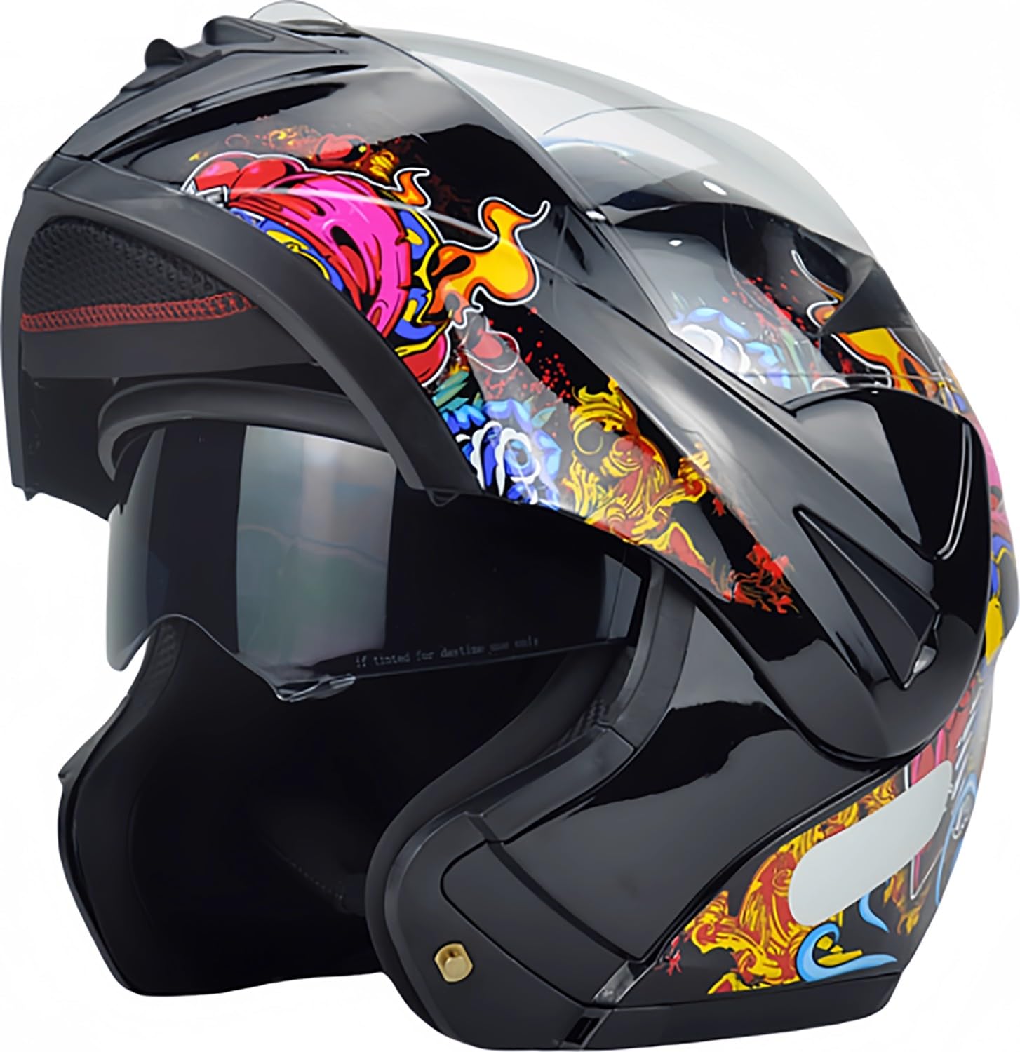 Motorradhelm Flip Up Modular Helmet Klapphelm mit Doppelvisier ECE Geprüft Integralhelm mit Sonnenvisier Mopedhelm für Erwachsene Herren Damen Y,L=56-57cm Motorradhelm Flip Up Modular Helmet Klapphelm mit Doppelvisier ECE Geprüft Integralhelm mit Sonnenvisier Mopedhelm für Erwachsene Herren Damen Y,L=56-57cm von WXHJM