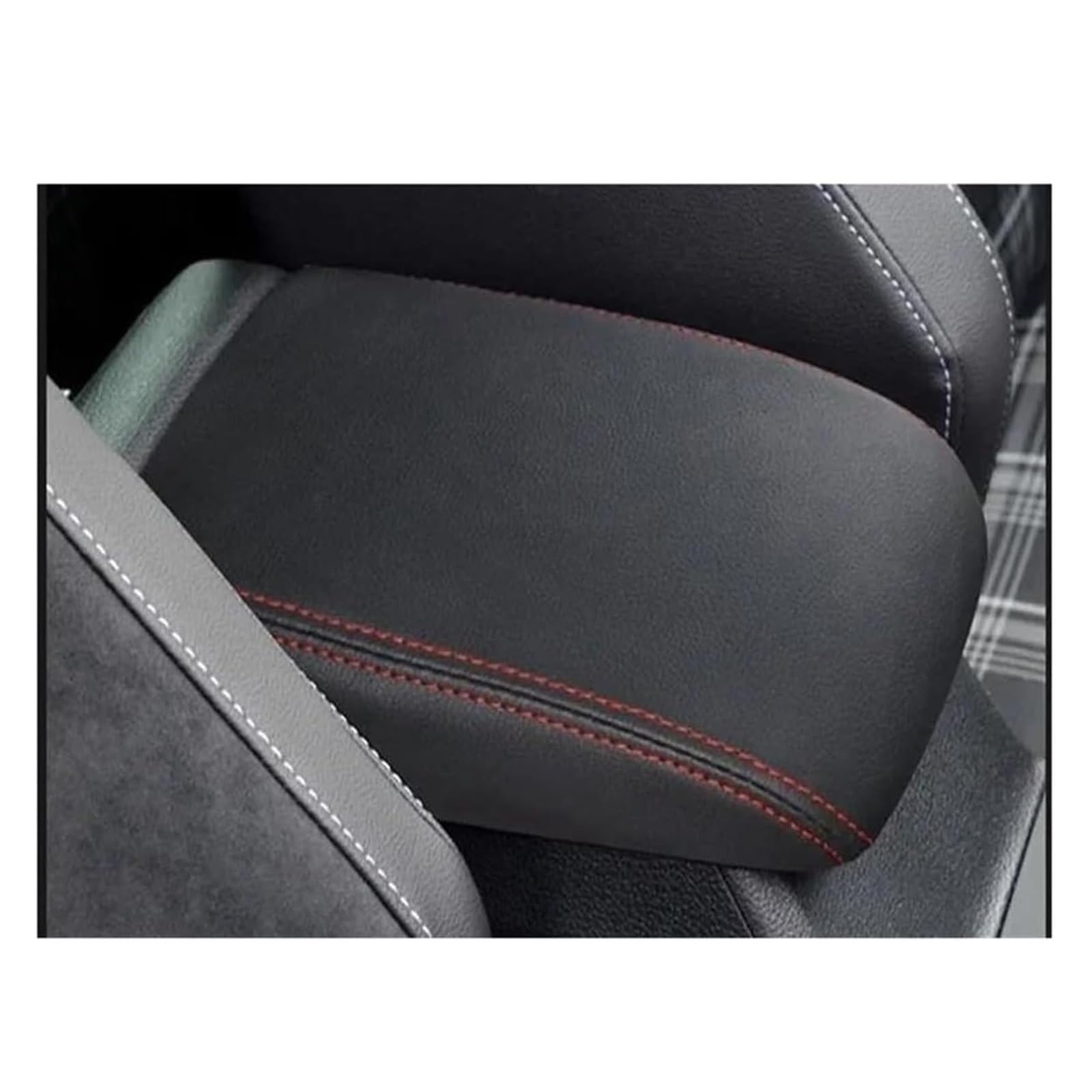 Automatische Armlehnenbox Auto Armlehne Box Center Konsole Deckel Armlehne Abdeckung Auto Zubehör Abdeckung für vw für golf 7 MK7 2012-2019(Red Line) von WXSSH