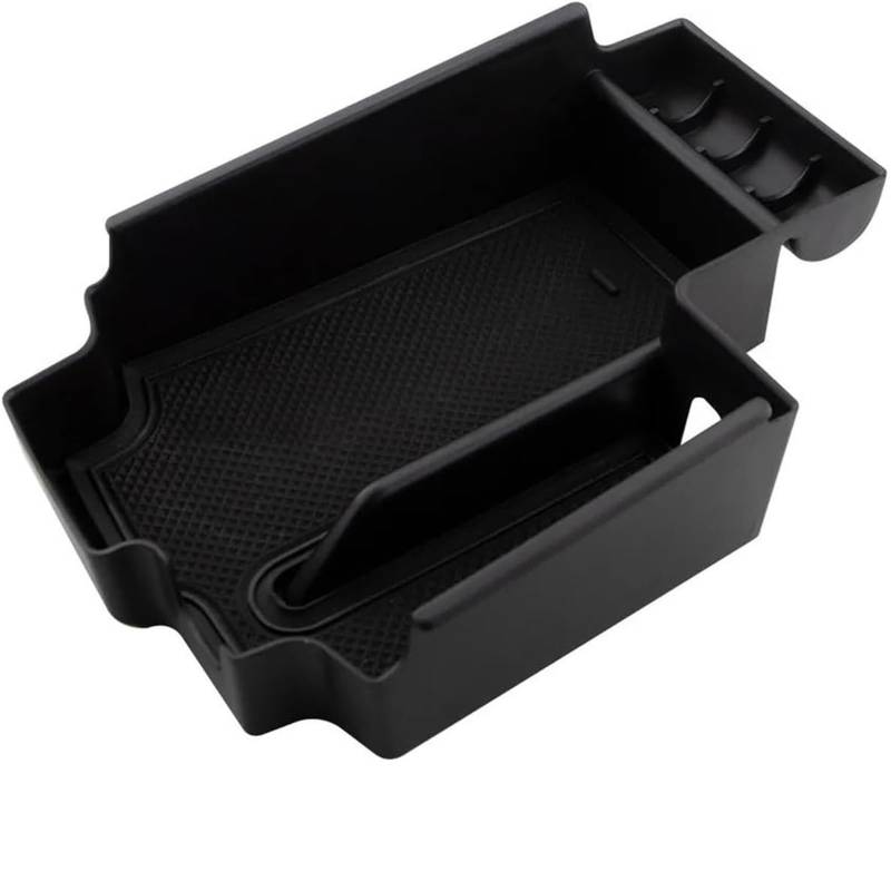 Automatische Armlehnenbox Auto Armlehne Storage Box für BMW 5 Series G30 G31 2020-2024 Center Console Container Organizer(Black Mat Style) von WXSSH