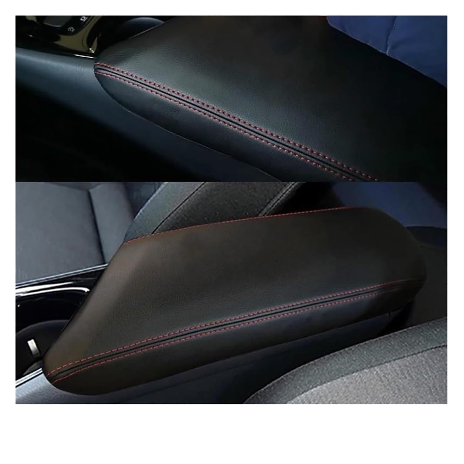 Automatische Armlehnenbox Auto Armlehnen Box Abdeckung Innen Dekoration Zubehör 1PCS Auto Armlehne Box(Red Line 2016-2023) von WXSSH
